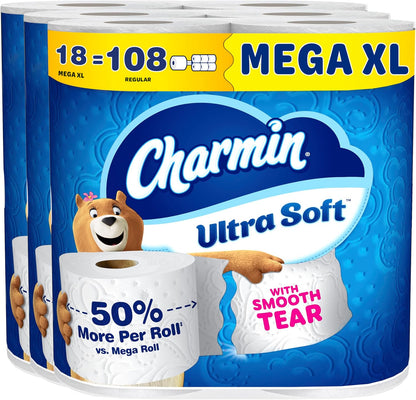 Charmin Cloud Soft: 6 Mega = 24 Regular Rolls