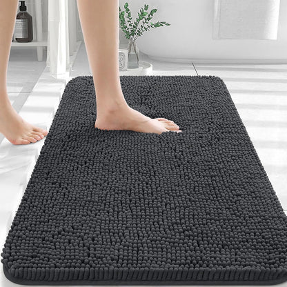 OLANLY Luxe Chenille Bath Mat - Quick Dry & Soft