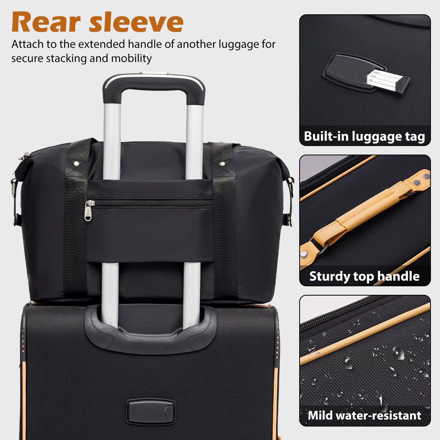 Coolife Expandable 4-Piece Spinner Luggage Set