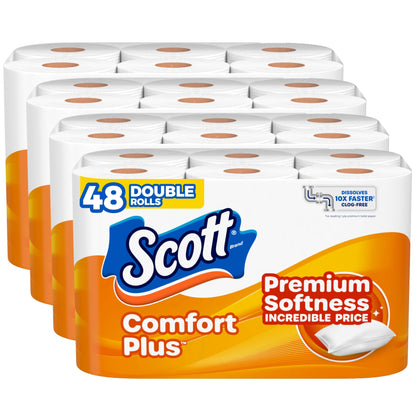 Scott SoftEase: 12 Double Rolls, Septic-Safe Tissue