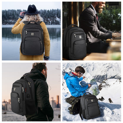 SecureSlim Laptop Backpack with USB & Water Resistance