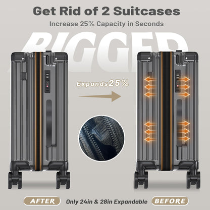 JetGlide 3pc Spinner: Expandable Hardshell Luggage