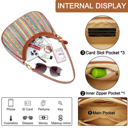 Retro Chic Hobo Bag - Cute Underarm Purse