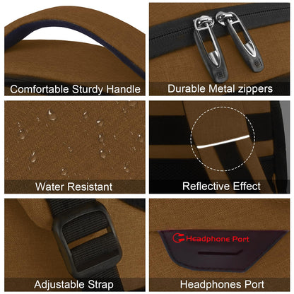 SecureSlim Laptop Backpack with USB & Water Resistance