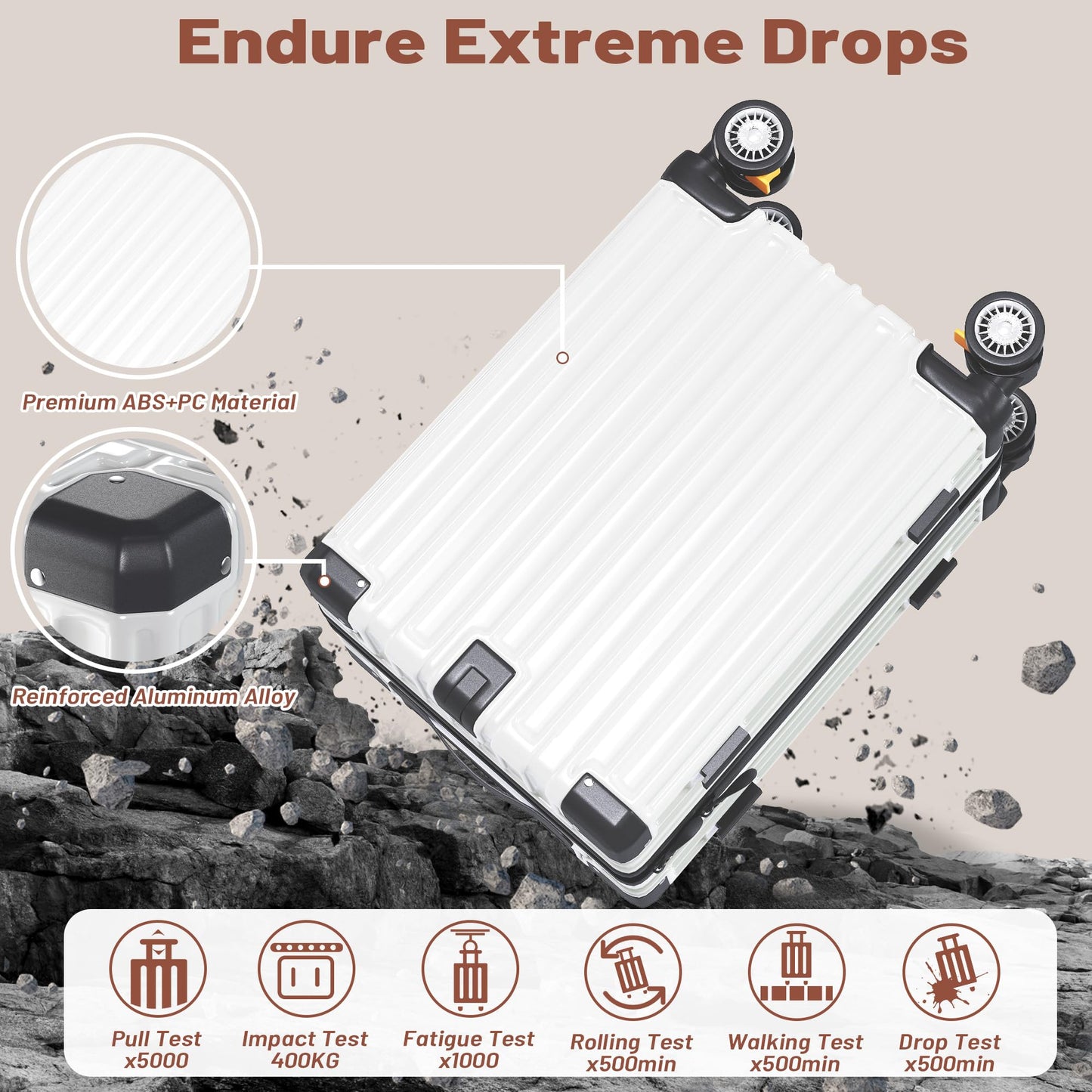 JetGlide 3pc Spinner: Expandable Hardshell Luggage