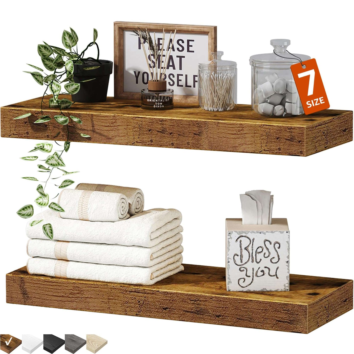 Rustic Farmhouse Shelves (008-40BN)