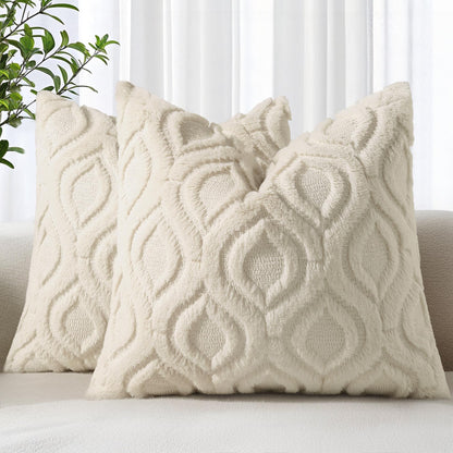 Farmhouse Faux Wool Pillow Covers
