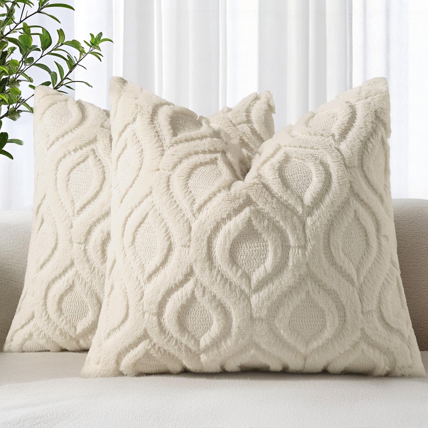 Farmhouse Faux Wool Pillow Covers