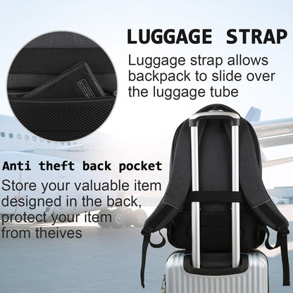 SecureSlim Laptop Backpack with USB & Water Resistance