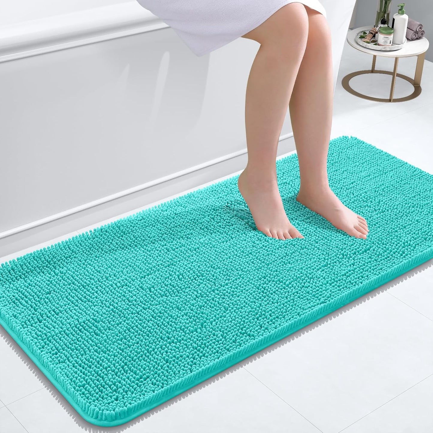 OLANLY Luxe Chenille Bath Mat - Quick Dry & Soft