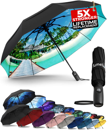 TUMELLA Elite Windproof Travel Umbrella