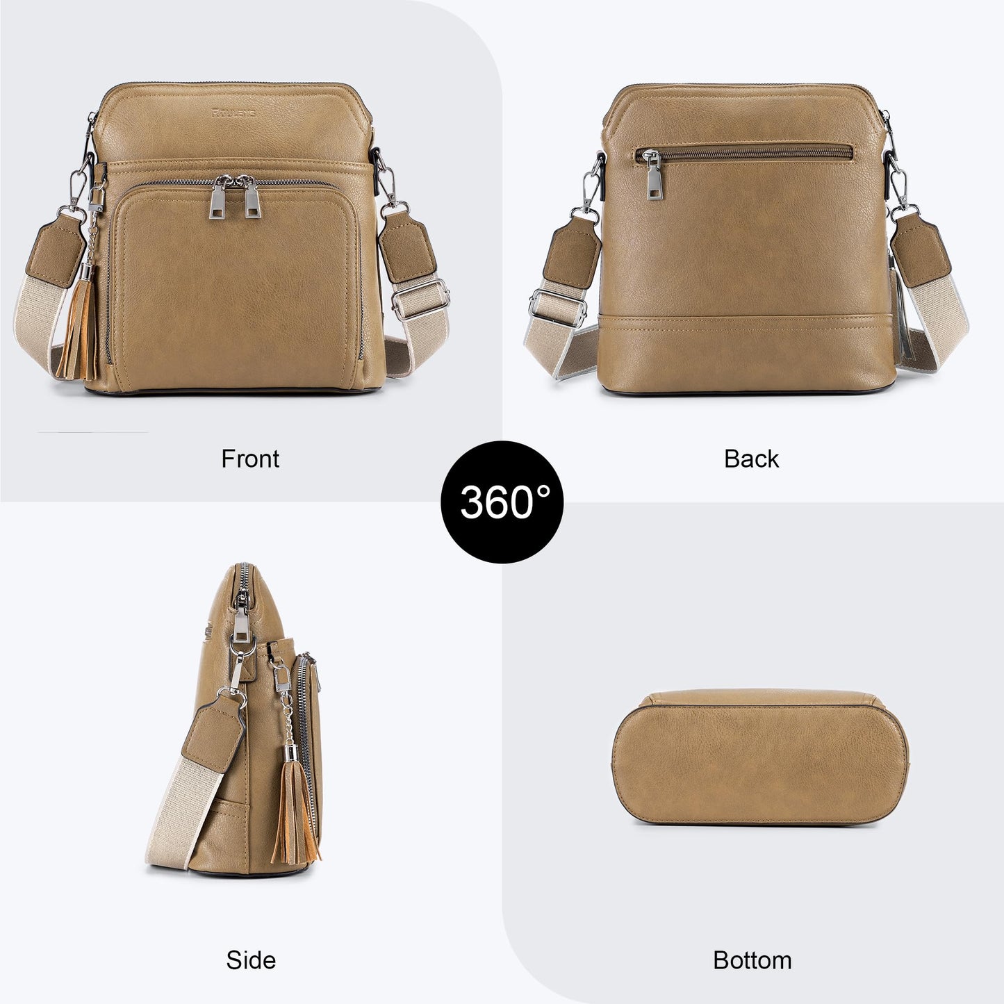 Tassel Charm Crossbody Bag for Women