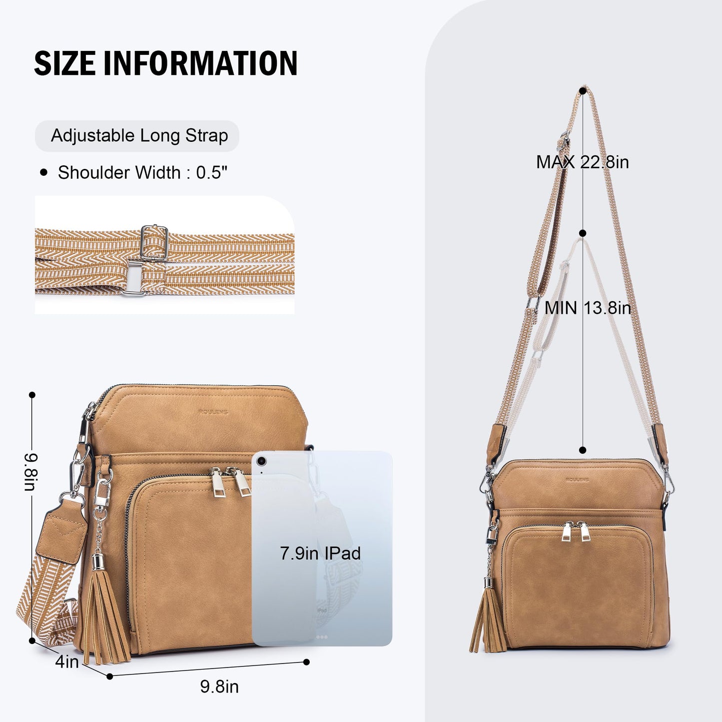 Tassel Charm Crossbody Bag for Women