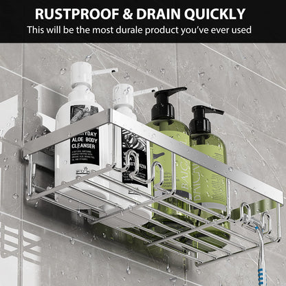 Moforoco Adhesive Shower Caddy Shelf Organizer