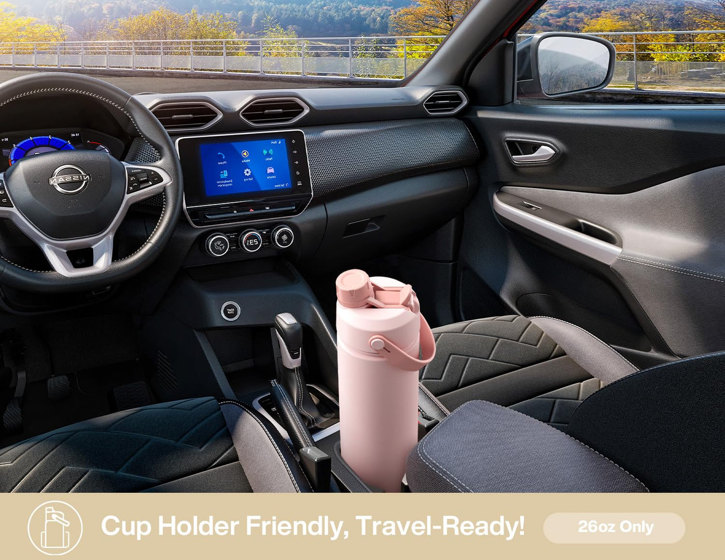 ChillKnight 26oz: Dual-Lid Leak-Proof Bottle