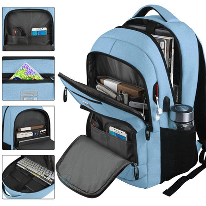 SecureSlim Laptop Backpack with USB & Water Resistance