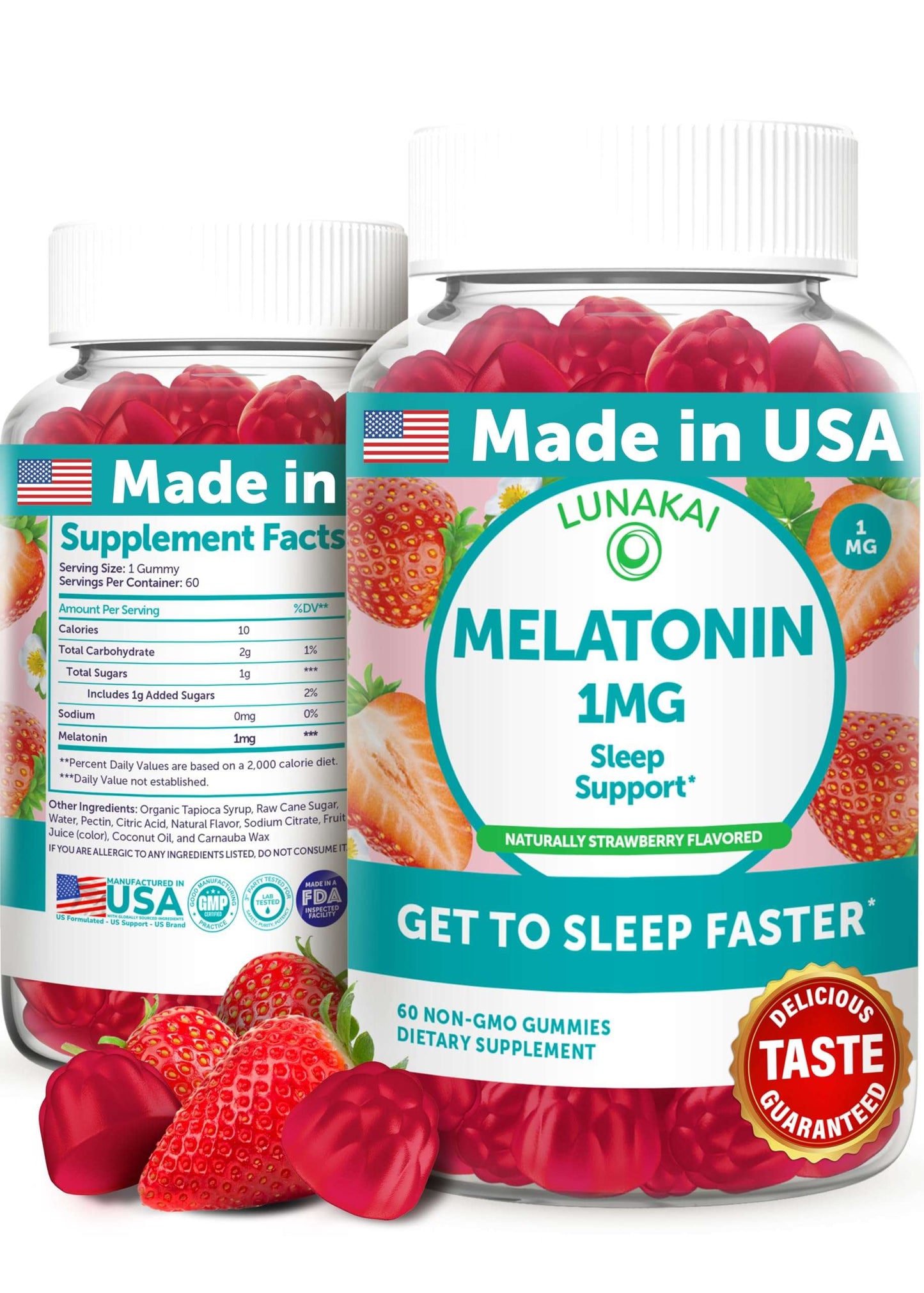Lunakai Low-Dose Melatonin Gummies for Restful Sleep