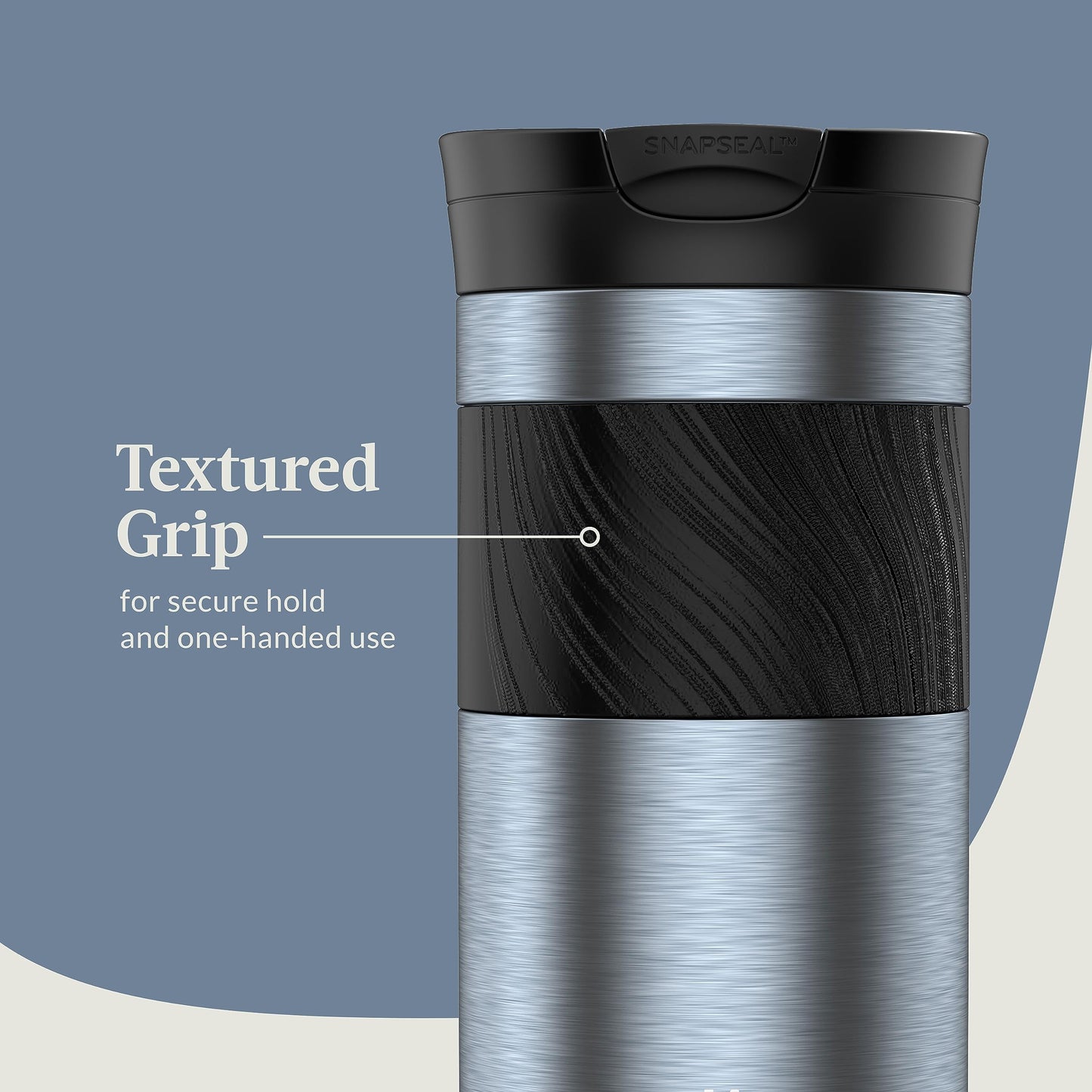 SNAPSEAL Grip Stainless Travel Mug 20oz - Blue/Berry