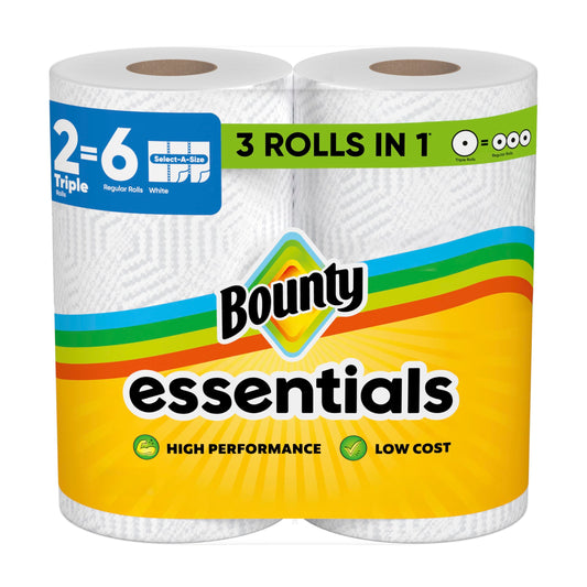 QuickClean Triple White Towels - 6 Roll Equivalent