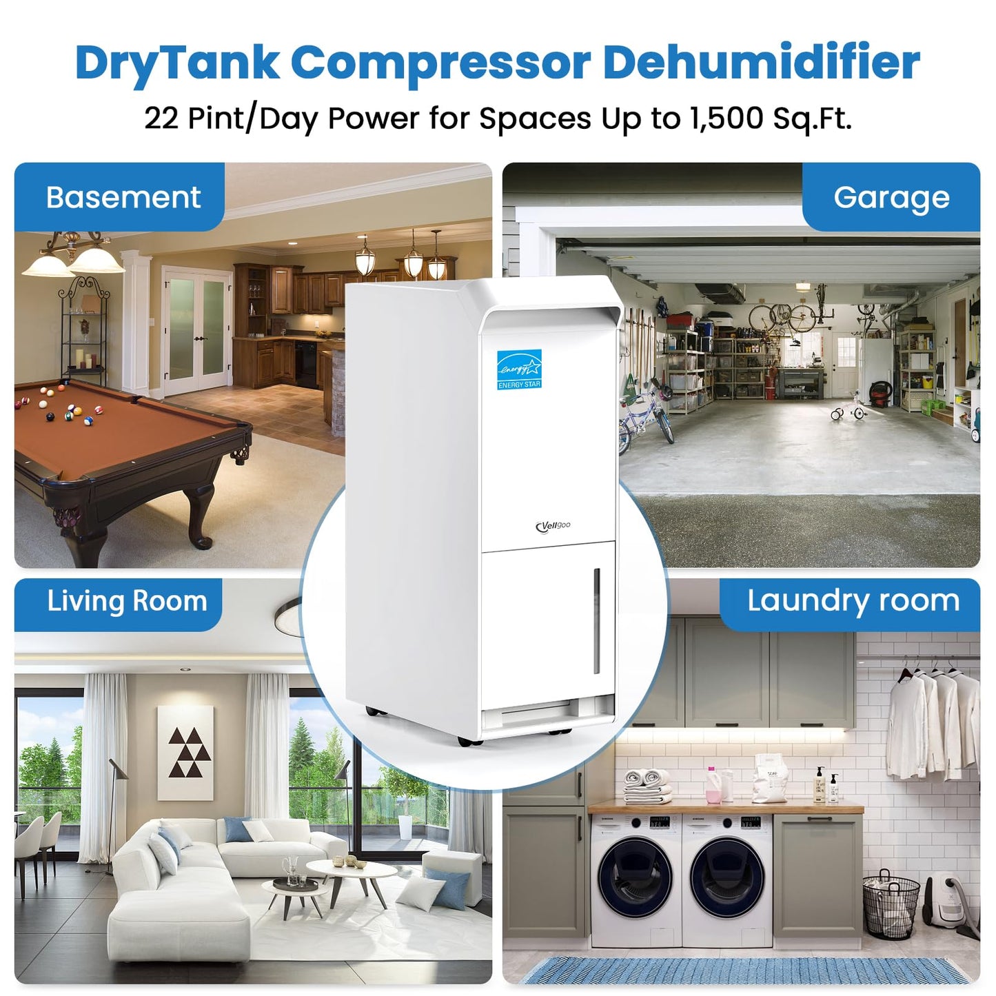 Vellgoo Energy Star Dehumidifier