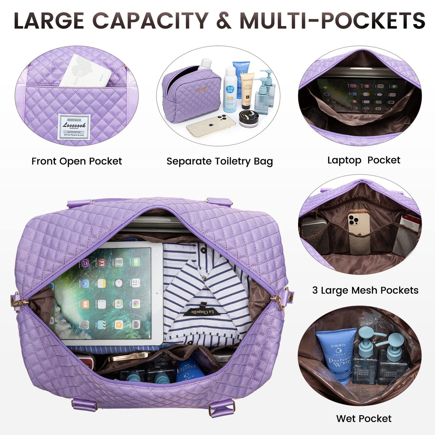 LOVEVOOK All-in-One Duffle: Travel & Gym Ready