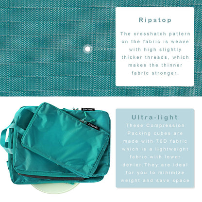 BAGAIL Travel Compression Cubes Set for Packing Ease