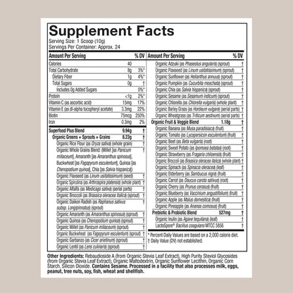 GreenBoost Superfood Smoothie Mix - Unflavored Bliss