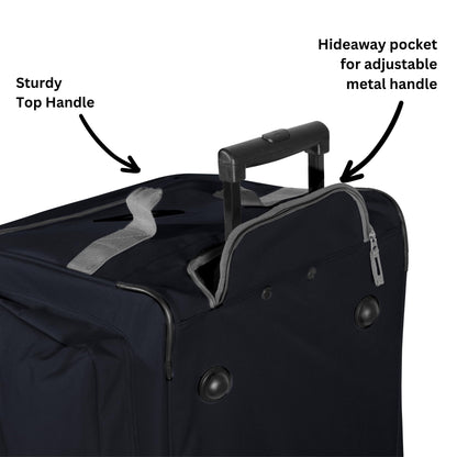 Olympia 22 Max Wheeled Duffel: 8-Pocket Water-Resist