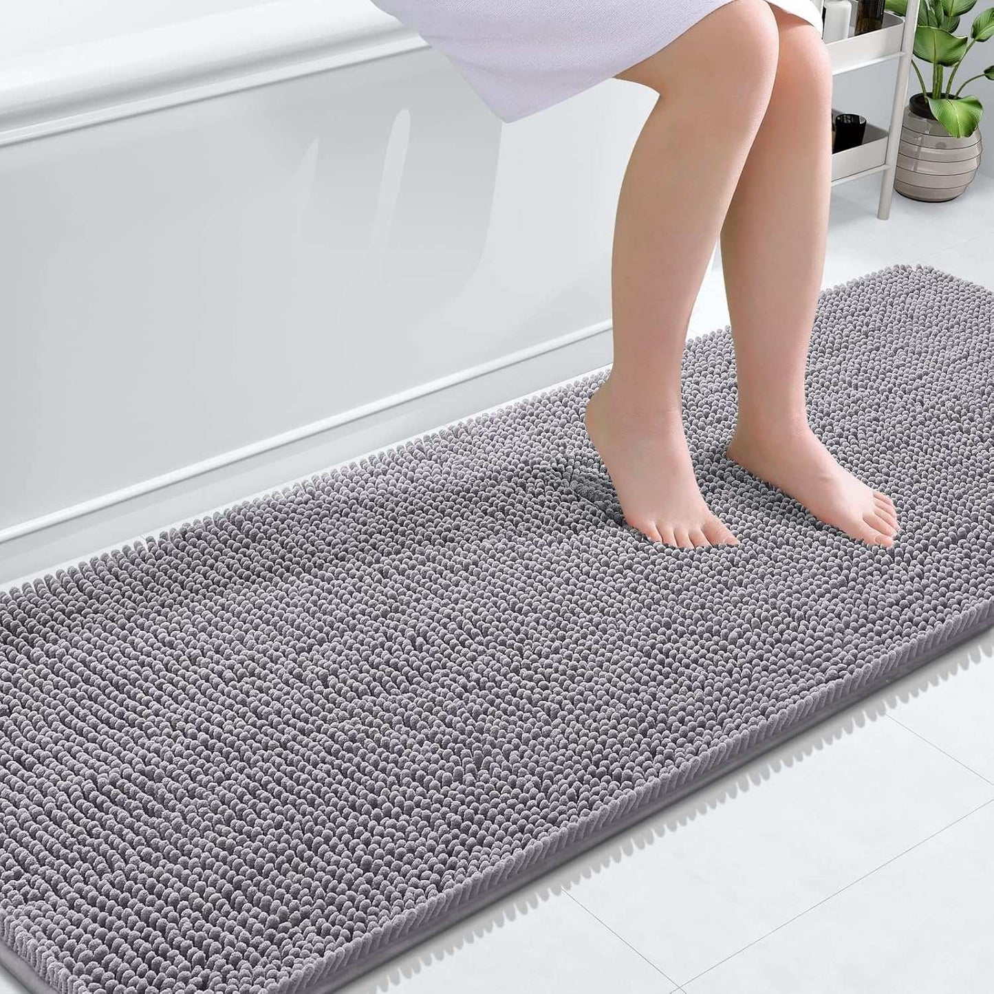 OLANLY Luxe Chenille Bath Mat - Quick Dry & Soft