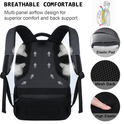 SecureSlim Laptop Backpack with USB & Water Resistance