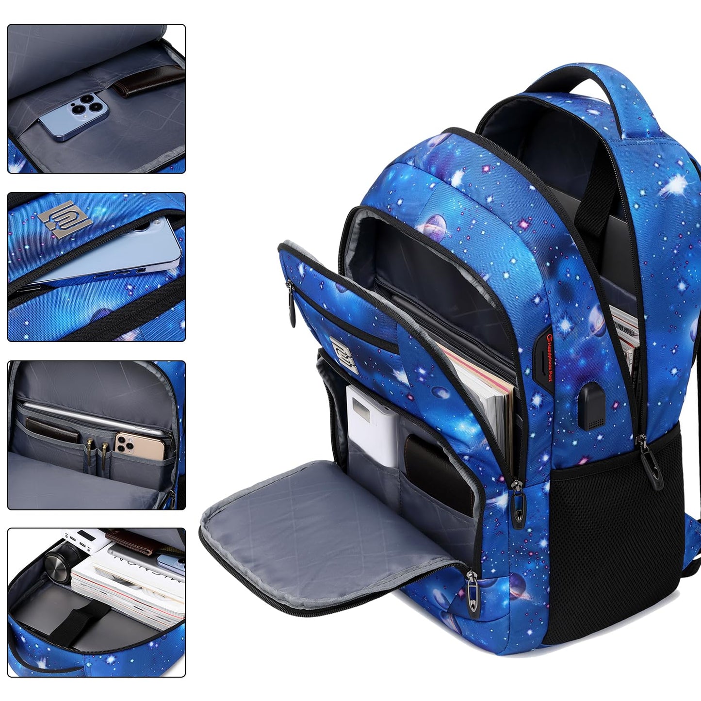 SecureSlim Laptop Backpack with USB & Water Resistance