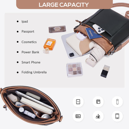 Chic Leather Crossbody with Card Slots for Women