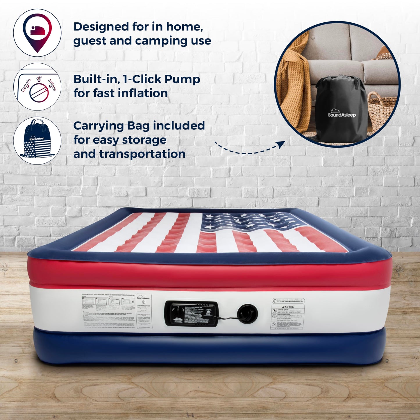 DreamNest Luxe Air Mattress with ComfortCoil Tech