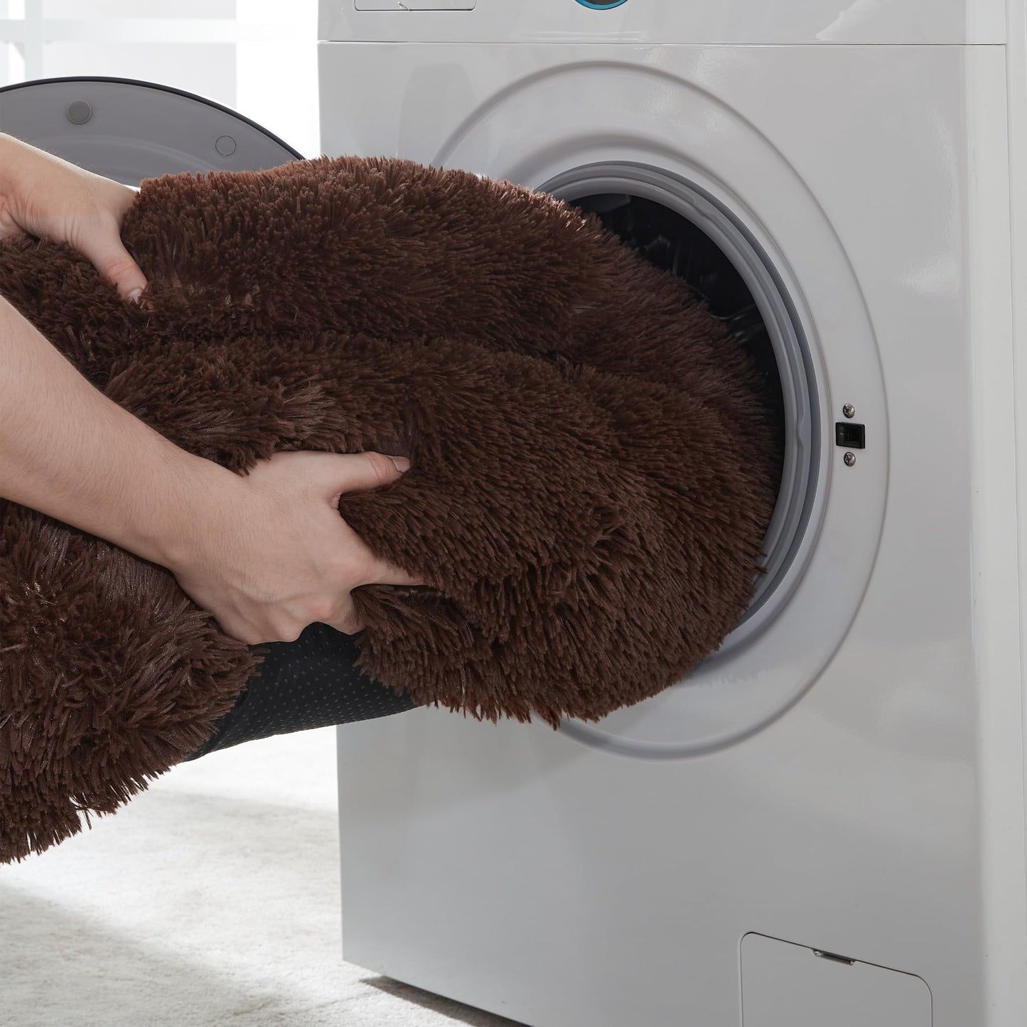 PawCozy Nest: Plush Anti-Anxiety Pet Bed, Light Grey