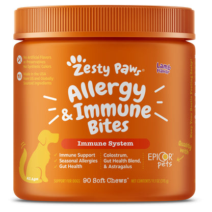 Zesty Paws Itch & Allergy Relief Chews - Lamb 90ct