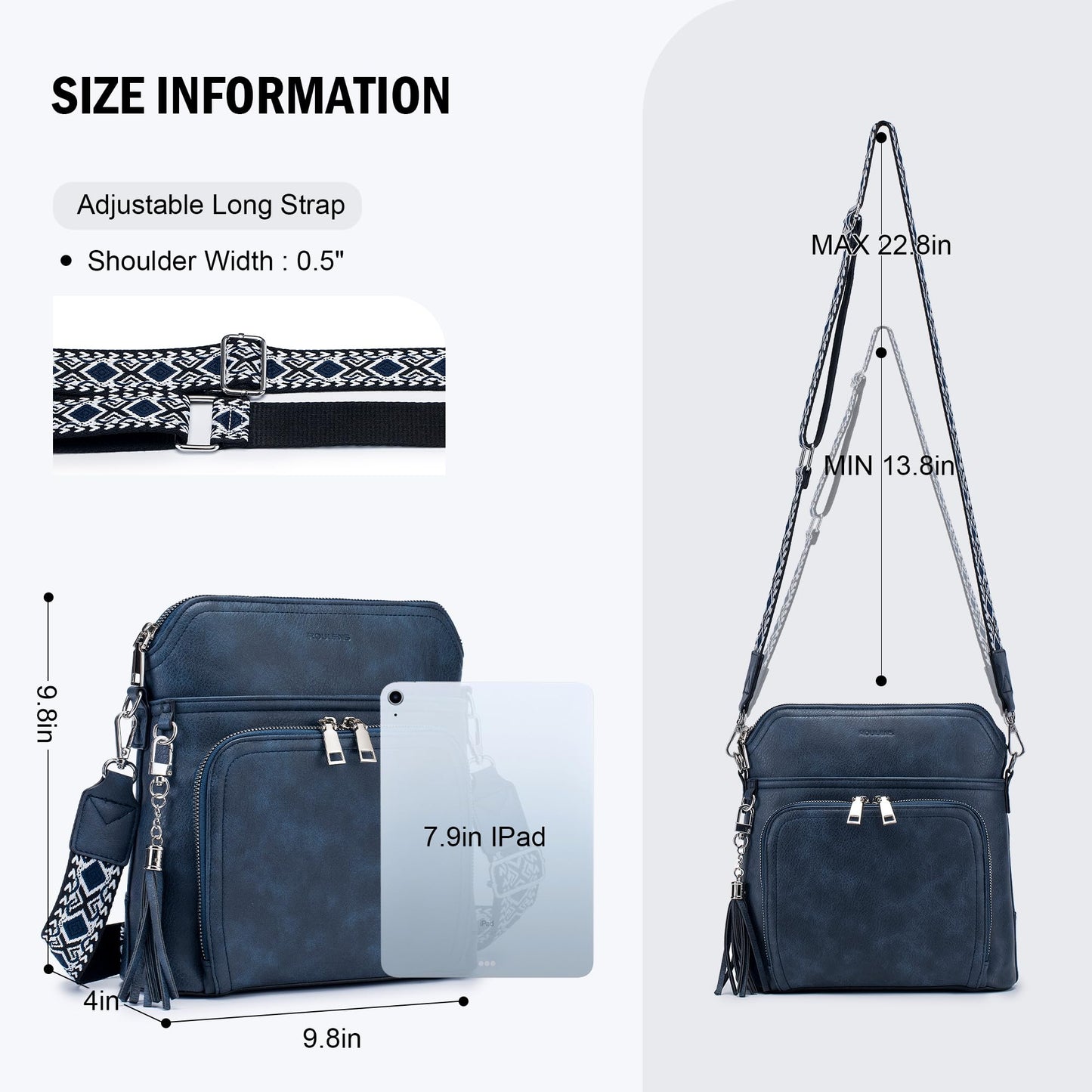 Tassel Charm Crossbody Bag for Women