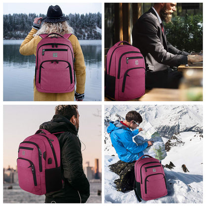 SecureSlim Laptop Backpack with USB & Water Resistance