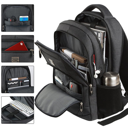 SecureSlim Laptop Backpack with USB & Water Resistance