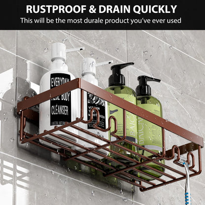 Moforoco Adhesive Shower Caddy Shelf Organizer