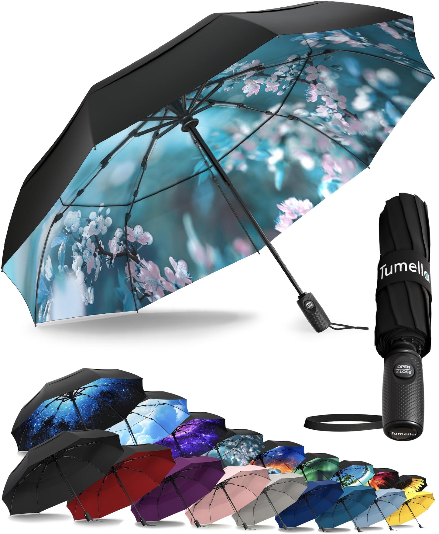 TUMELLA Elite Windproof Travel Umbrella