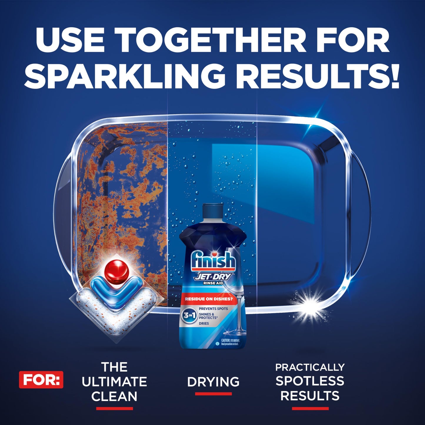JetShine Rinse Aid: Spot-Free, 300 Washes, 32oz