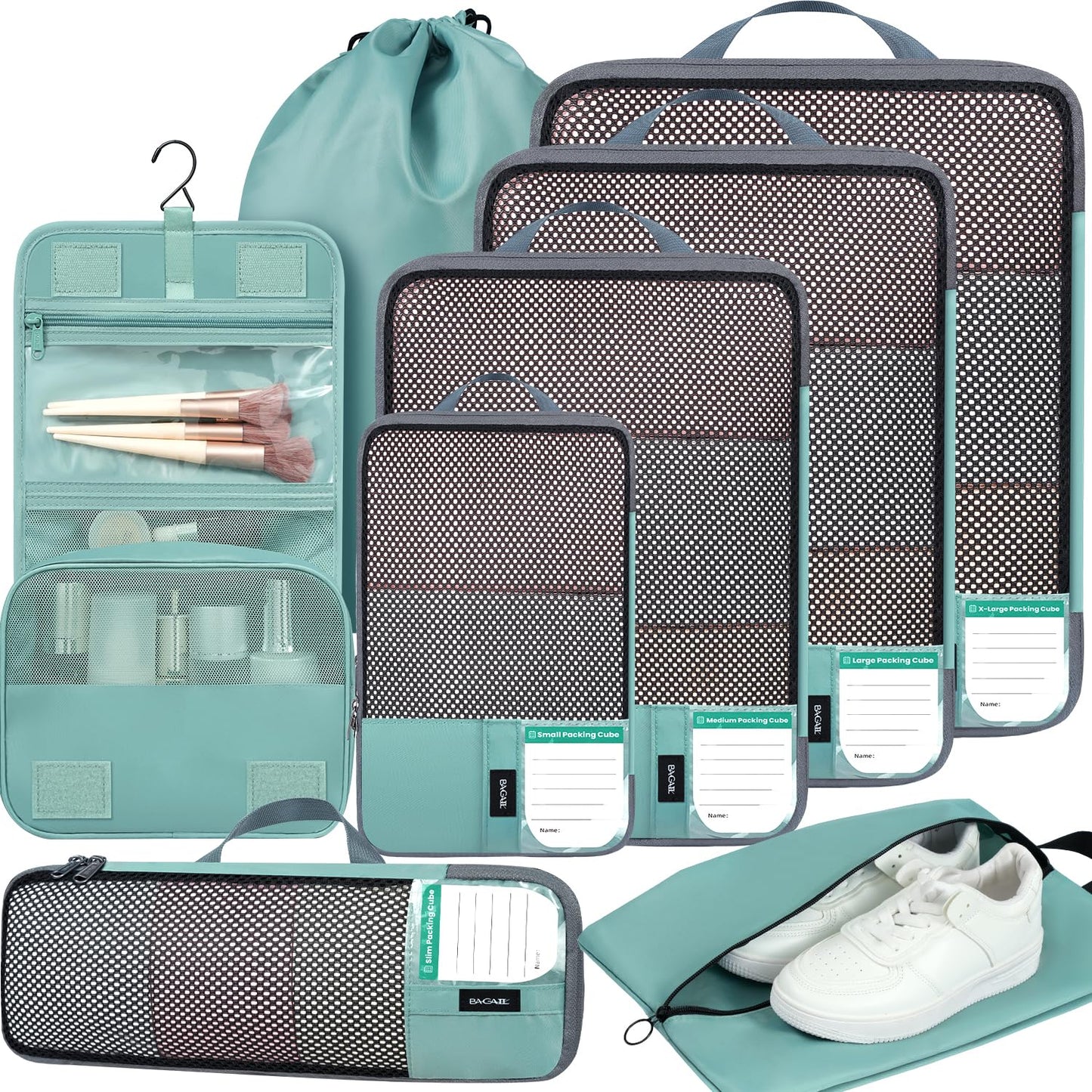 BAGAIL Expandable Travel Compression Cubes Set