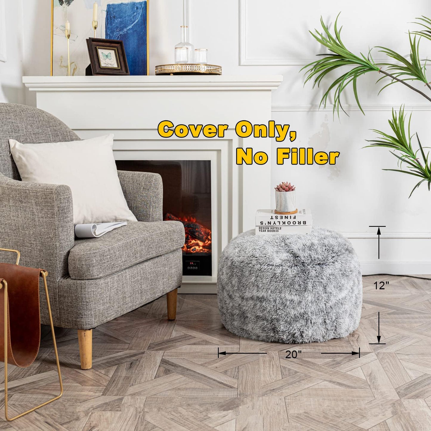 VersaPouf: Unstuffed Ottoman & Foot Rest Cover