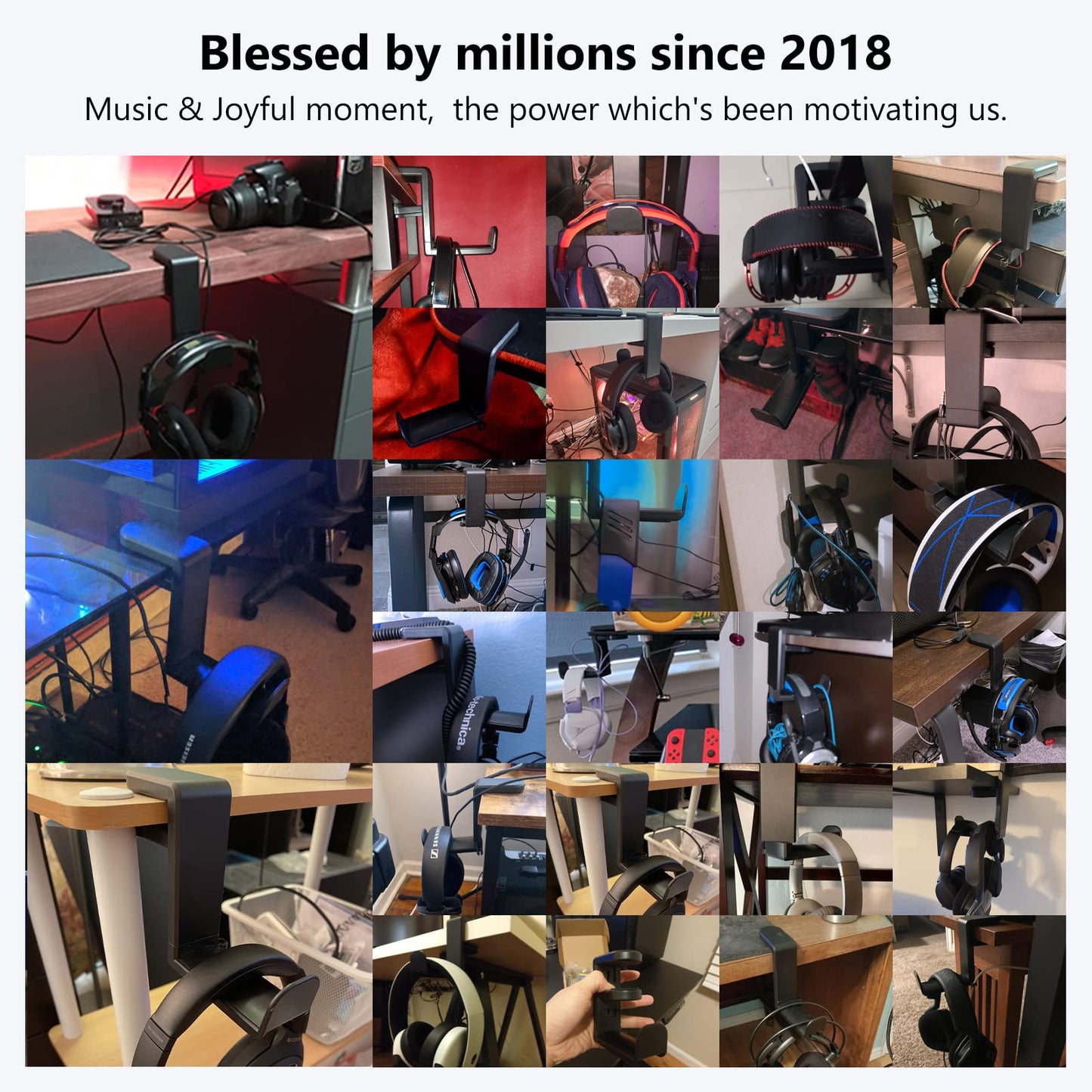 EURPMASK 360° Rotating Headphone Stand & Organizer