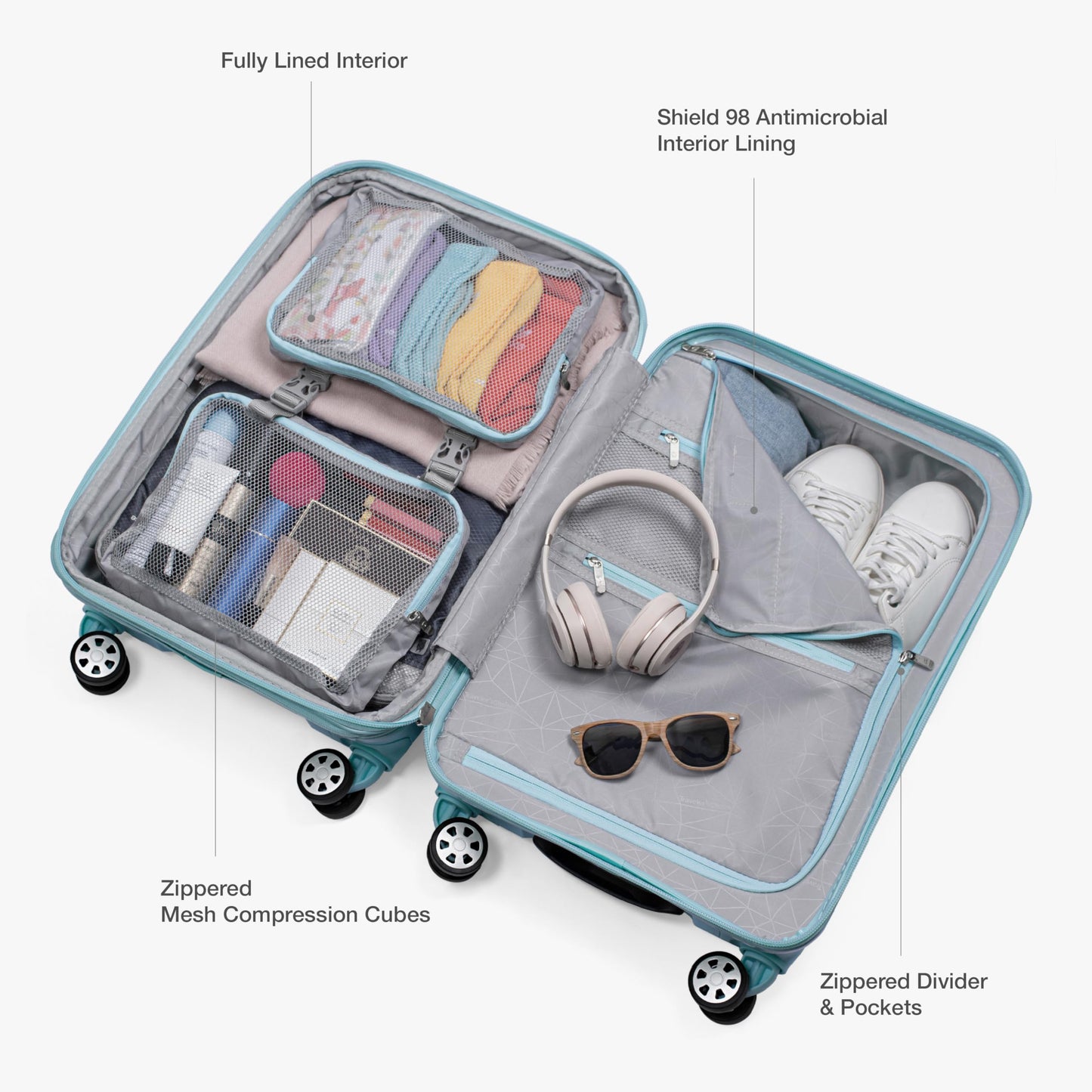 Traveler's Choice Indestructible 22 Spinner Carry-on