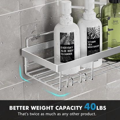 Moforoco Adhesive Shower Caddy Shelf Organizer