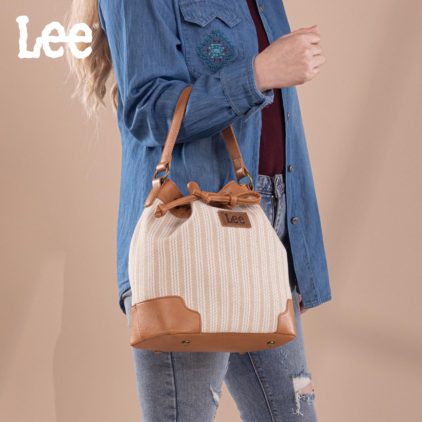 Montana West Lee Drawstring Hobo Bucket Bag