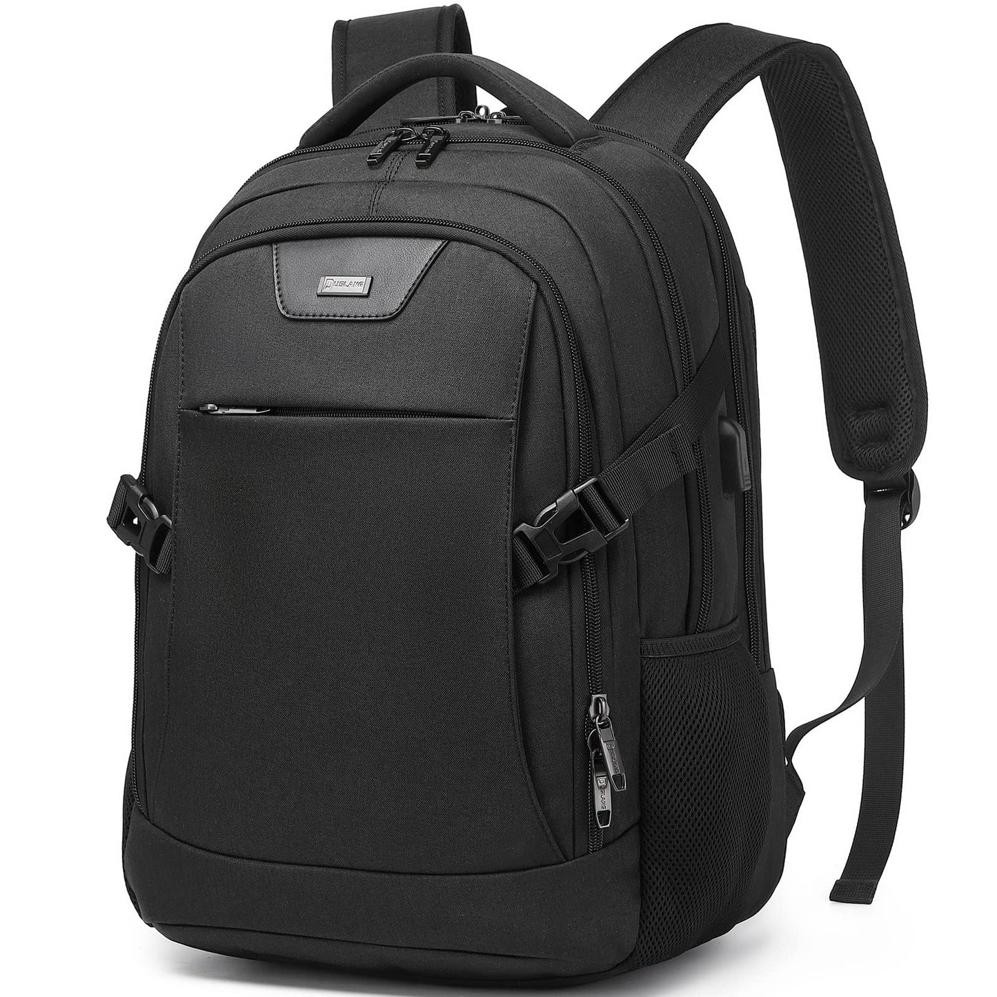 DUSLANG Travel Laptop Backpack with USB Port - Black