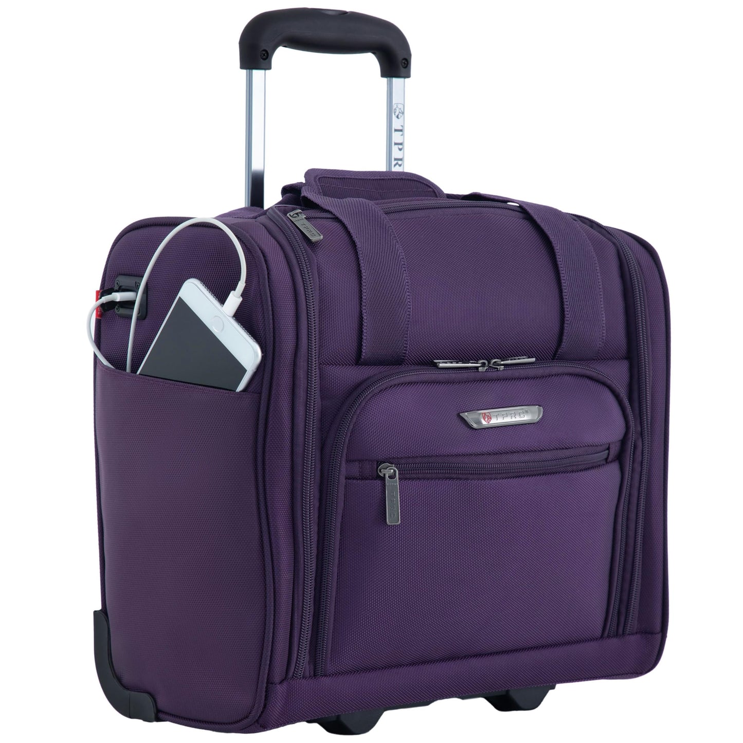 TPRC Smart Purple Underseat Carry-On with USB Port