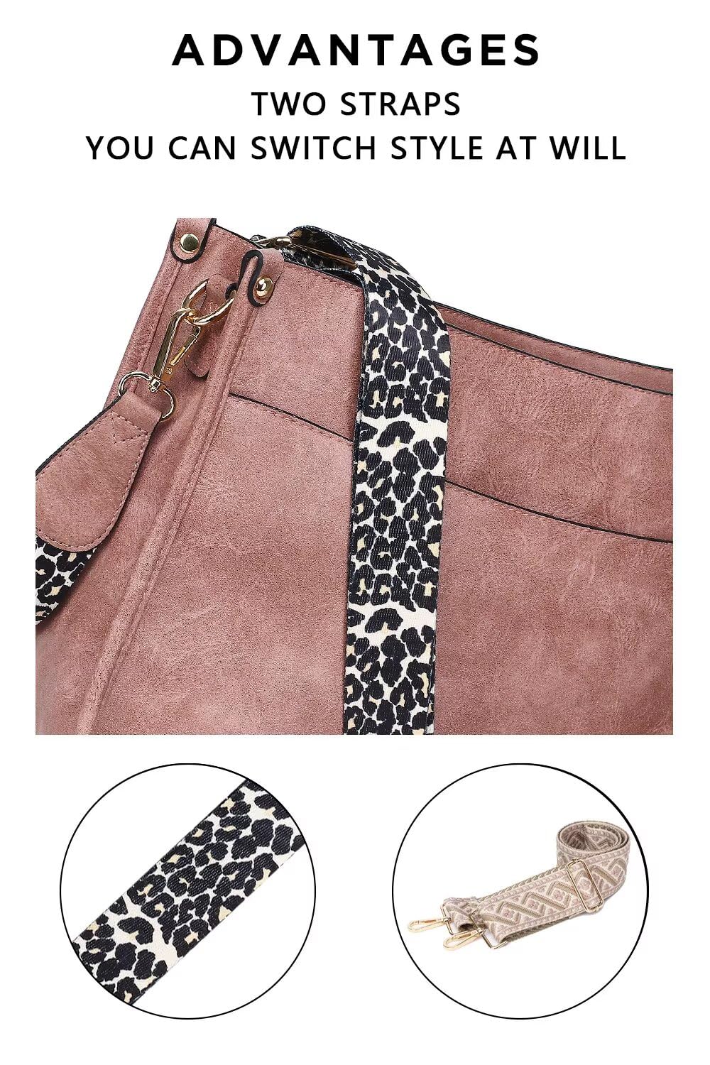 AUYOCO Chic Vegan Leather Crossbody Bag with Strap